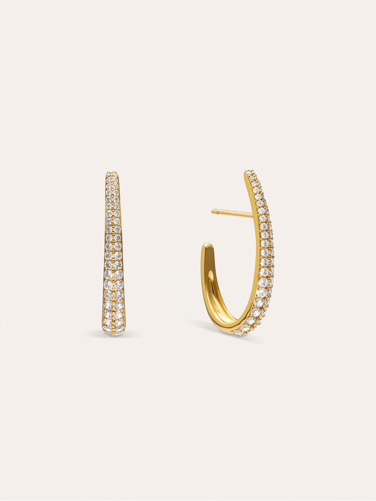 Boucles d'oreilles créoles Aby Sparks plaquées or