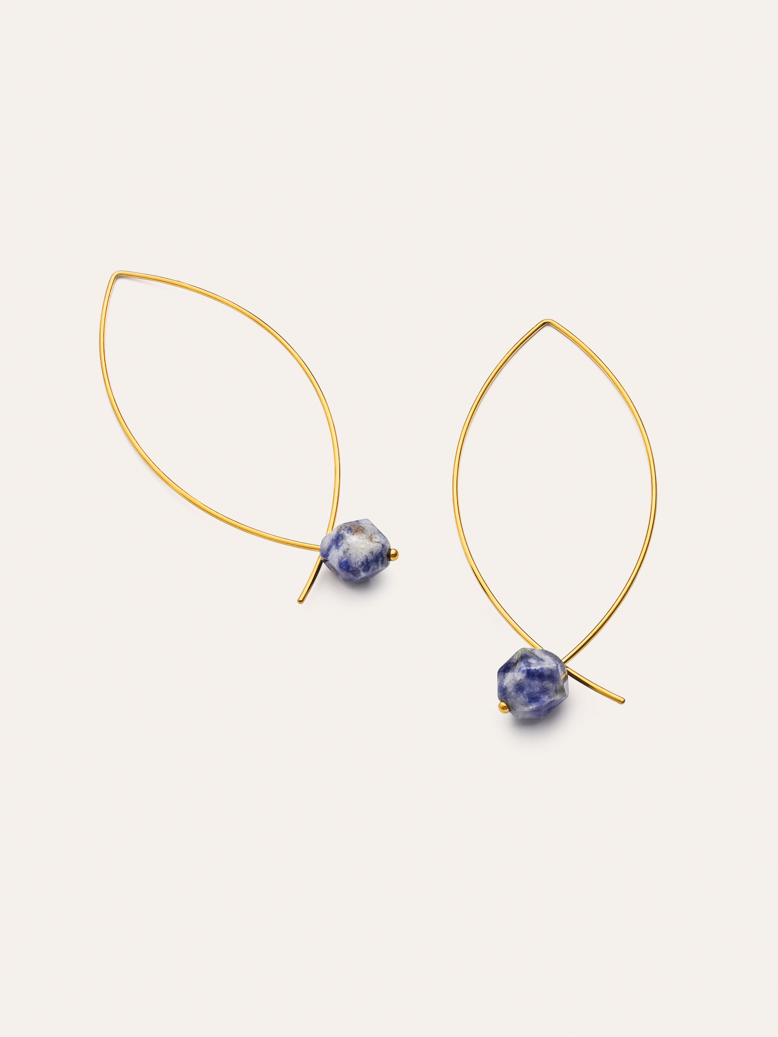 Pendientes Arch Stone Acero Baño Oro