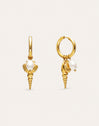 Pendientes Aro Carmen True Mar Acero Baño Oro