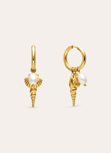 Pendientes Aro Carmen True Mar Acero Baño Oro