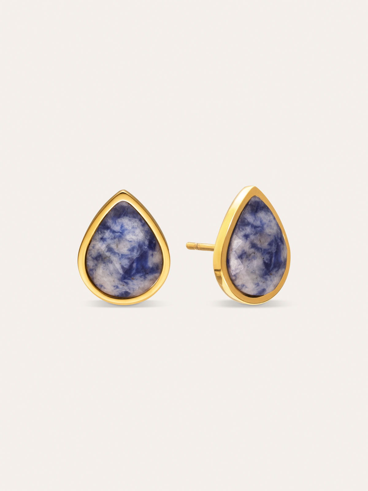 Orecchini Alma Cianite Acciaio Placcati Oro
