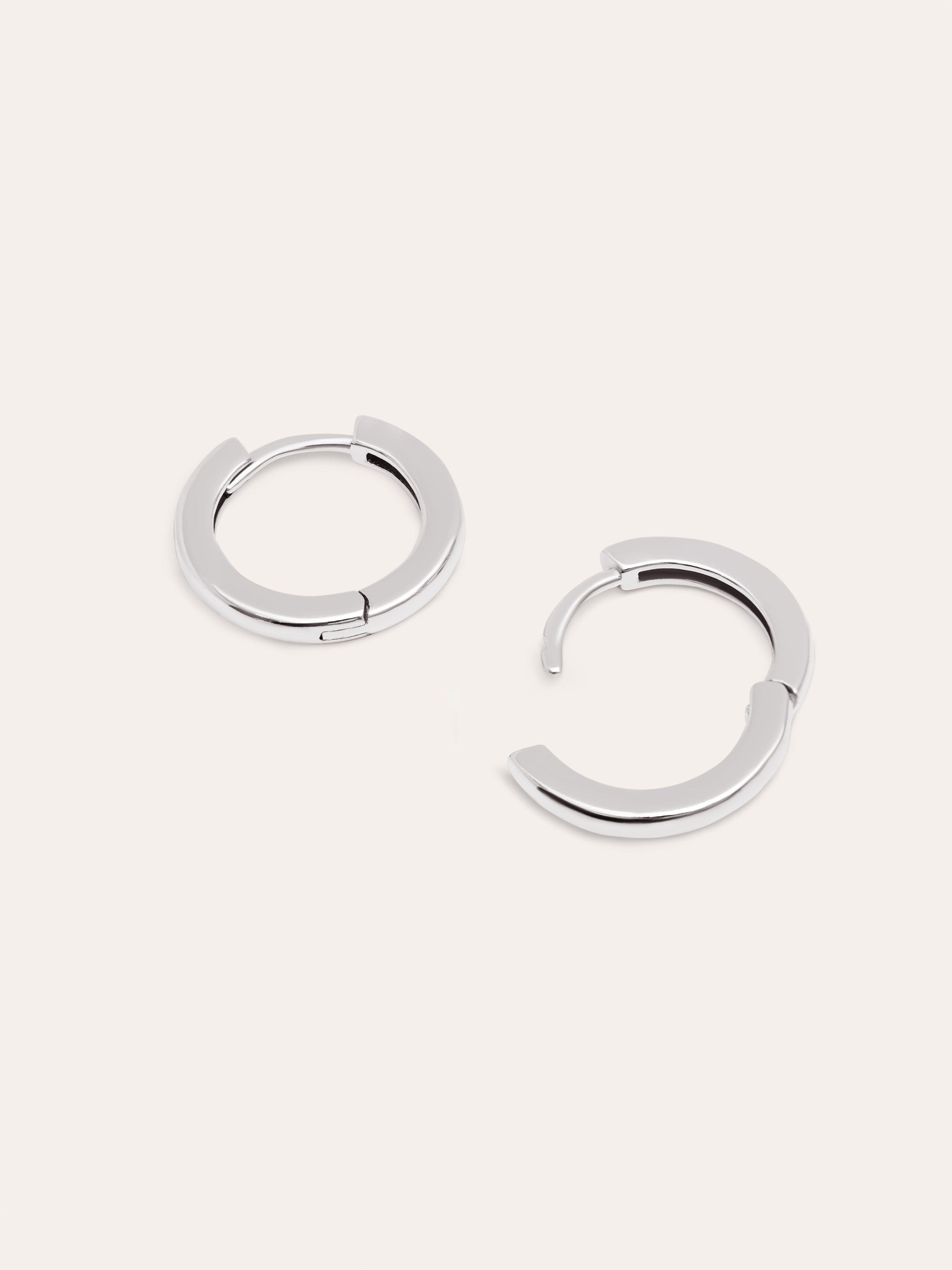 10mm Silver Hoop Earrings