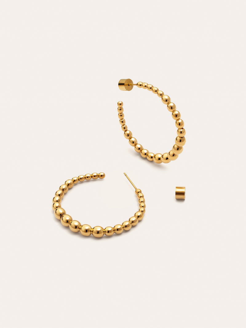 Pendientes Aro Bomb Acero Baño Oro