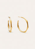 Bamboo Steel Gold-Plated Hoop Earrings