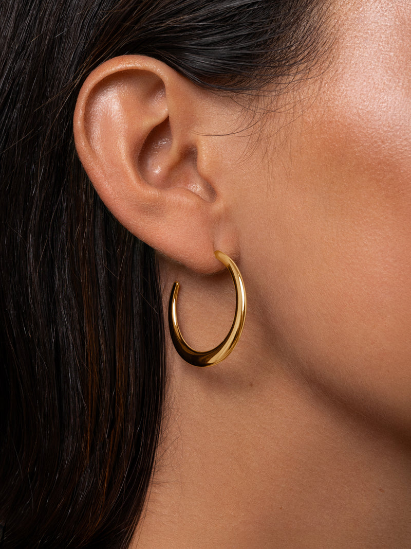 Boucles d'oreilles Créoles Cenit Acier Plaqué Or