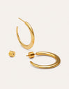 Boucles d'oreilles Créoles Cenit Acier Plaqué Or