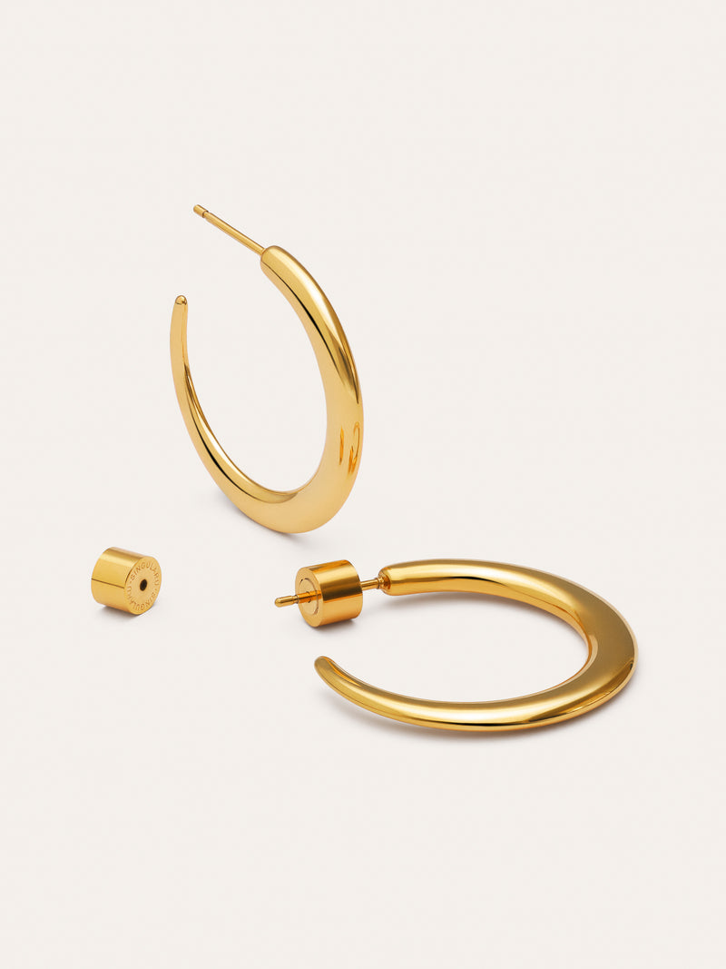 Boucles d'oreilles Créoles Cenit Acier Plaqué Or