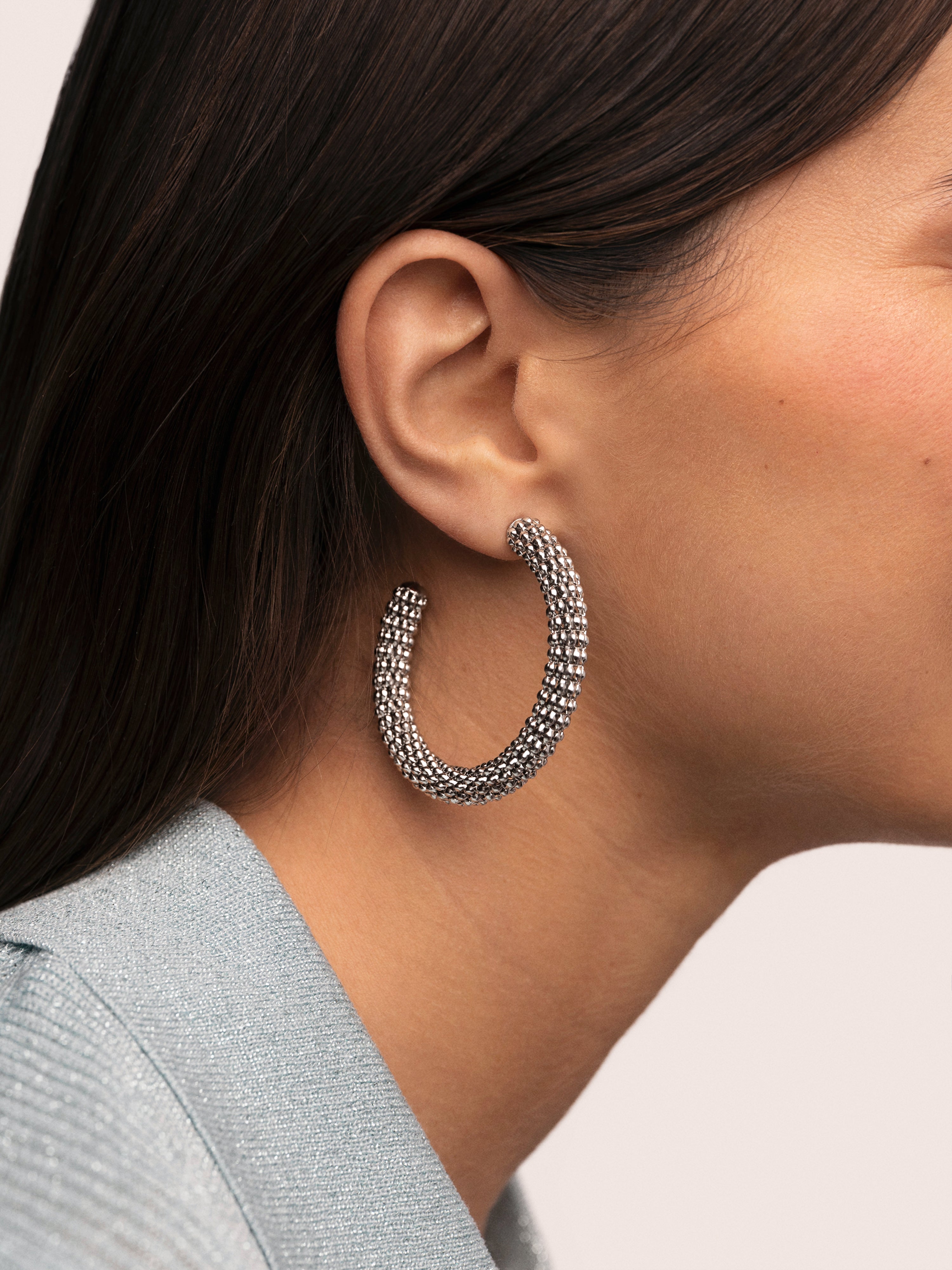 Pendientes Aro Disco Acero