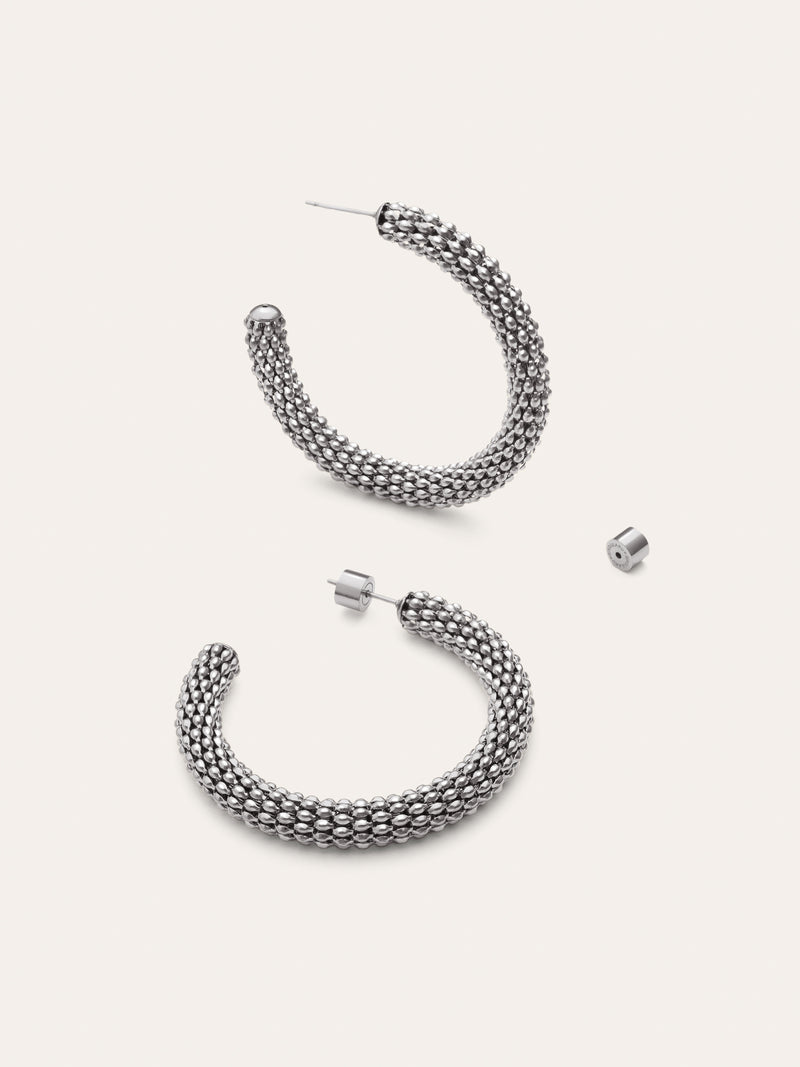Pendientes Aro Disco Acero