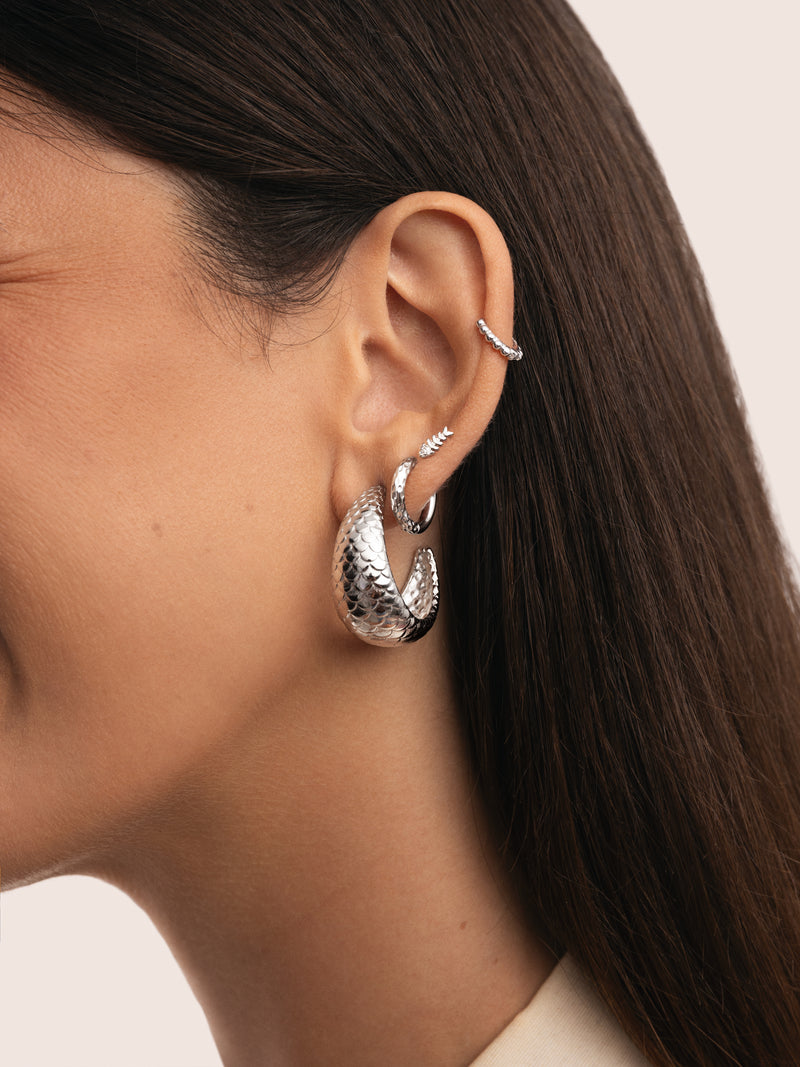 Boucle d'oreille seule Pebbles S Acier