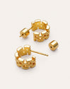 Imagen detalle de Mini Sierpe Gold Plated Hoop Earrings