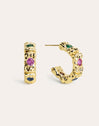 Sand Colors Gold Hoop Earrings