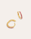 Boucles D’oreilles Créoles Framboise Plaqué Or