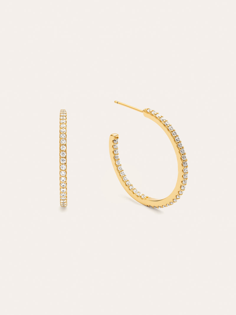 Brincos de Argola Scarlett M Banho de Ouro