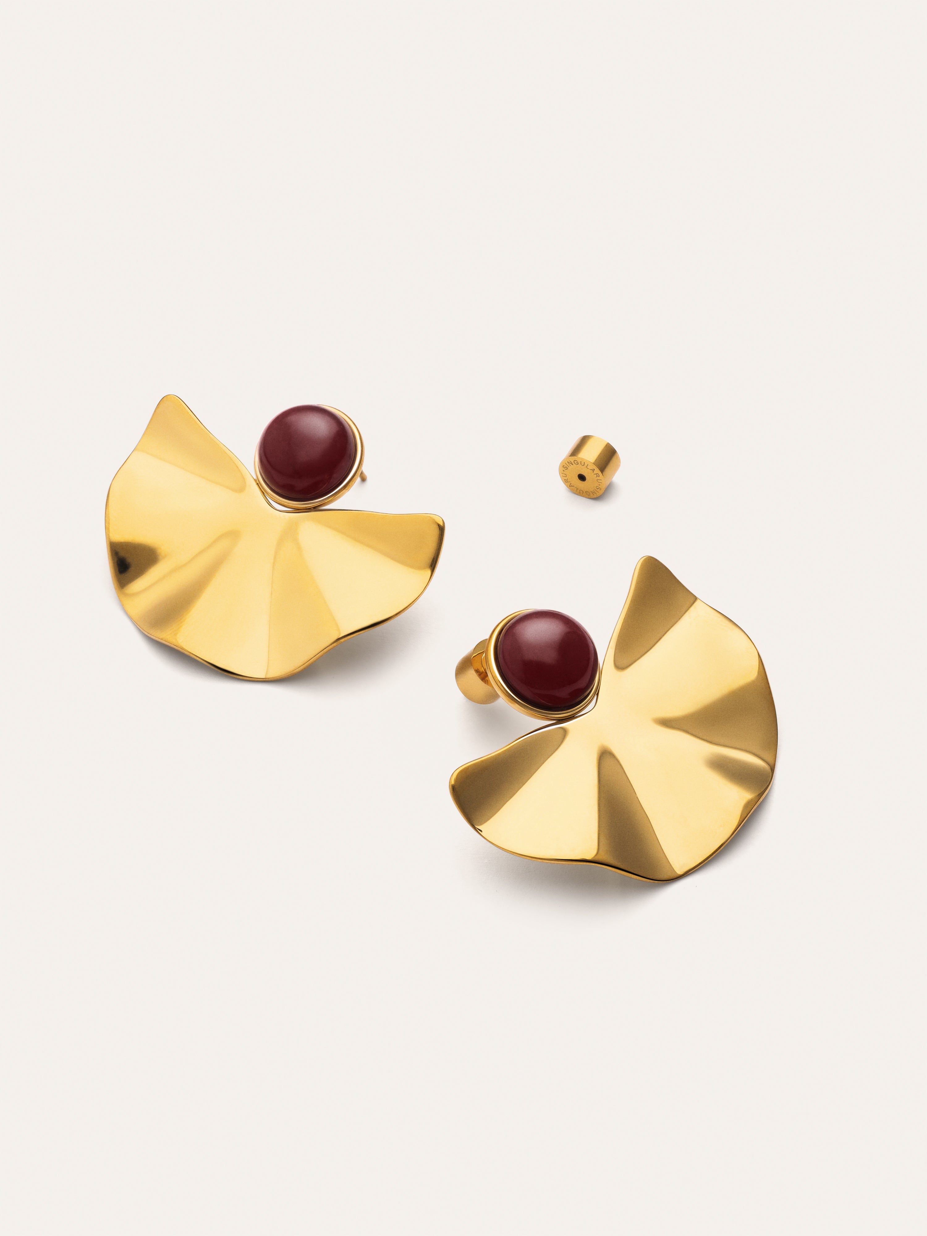 Amara Stone Ohrringe Stahl, vergoldet