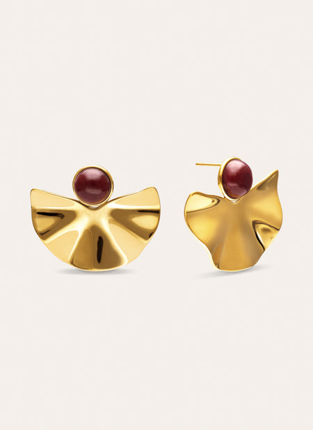 Amara Stone Ohrringe Stahl, vergoldet