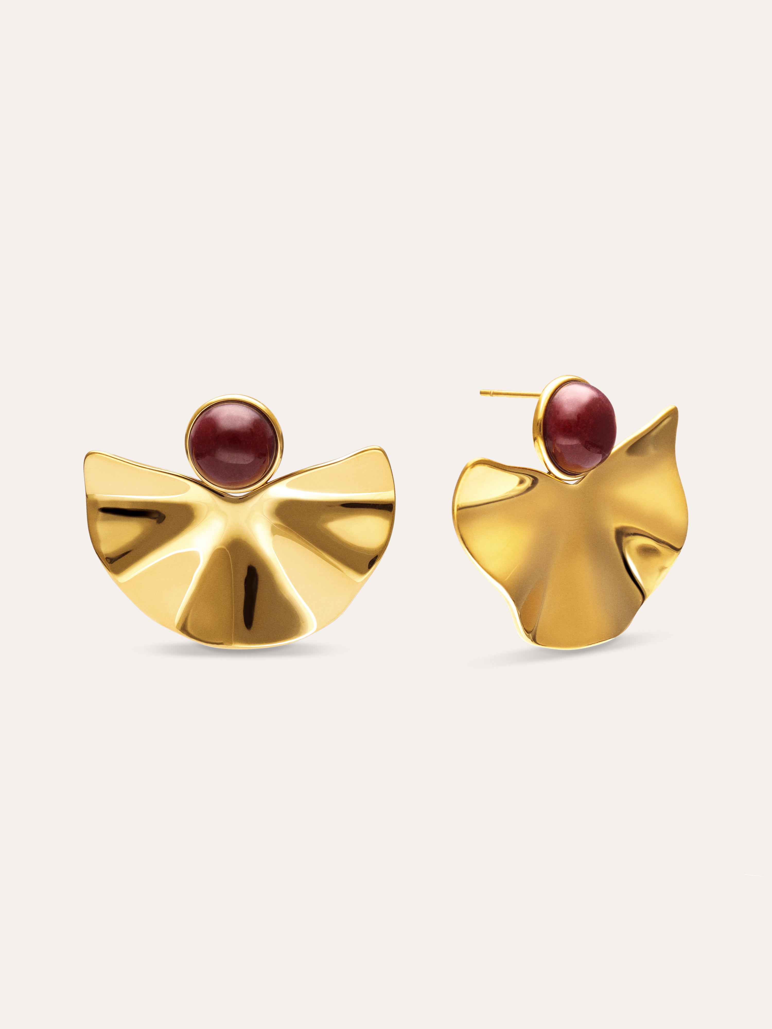 Amara Stone Ohrringe Stahl, vergoldet