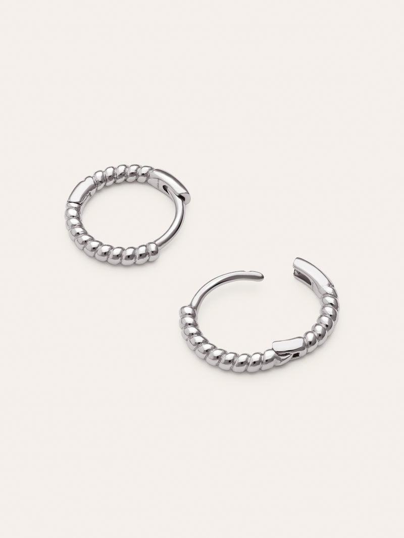Creolen-Ohrringe Twist Stahl