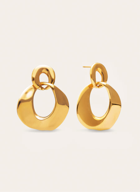 Azores Sister Earrings Stainless Steel 18kt Gold Plated