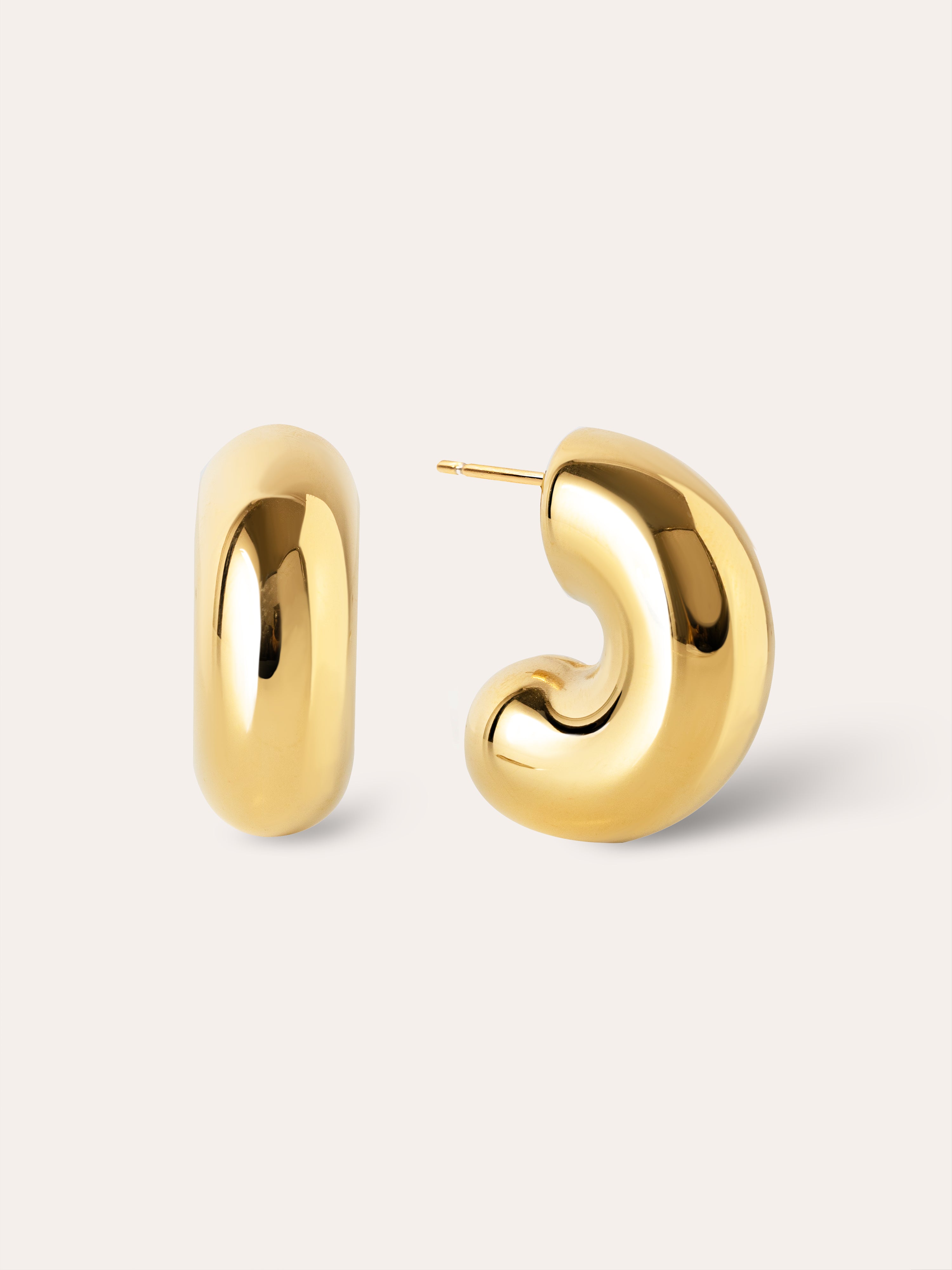 Ballon Stainless Steel Gold Earrings