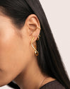 Pendientes Gota Spiral Plata Baño Oro