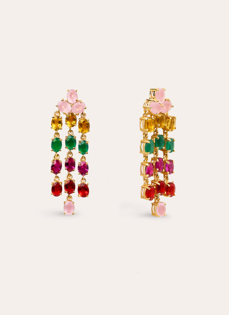 Candy Colors Gold Earrings