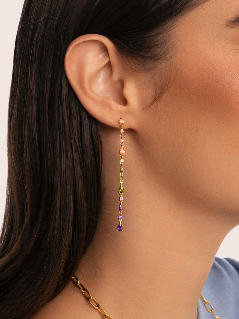 Brincos Cascade Glam Banho de Ouro