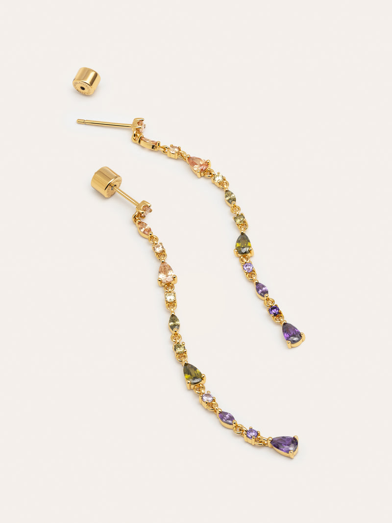 Brincos Cascade Glam Banho de Ouro