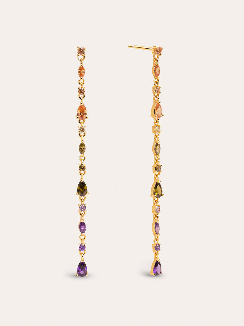 Brincos Cascade Glam Banho de Ouro