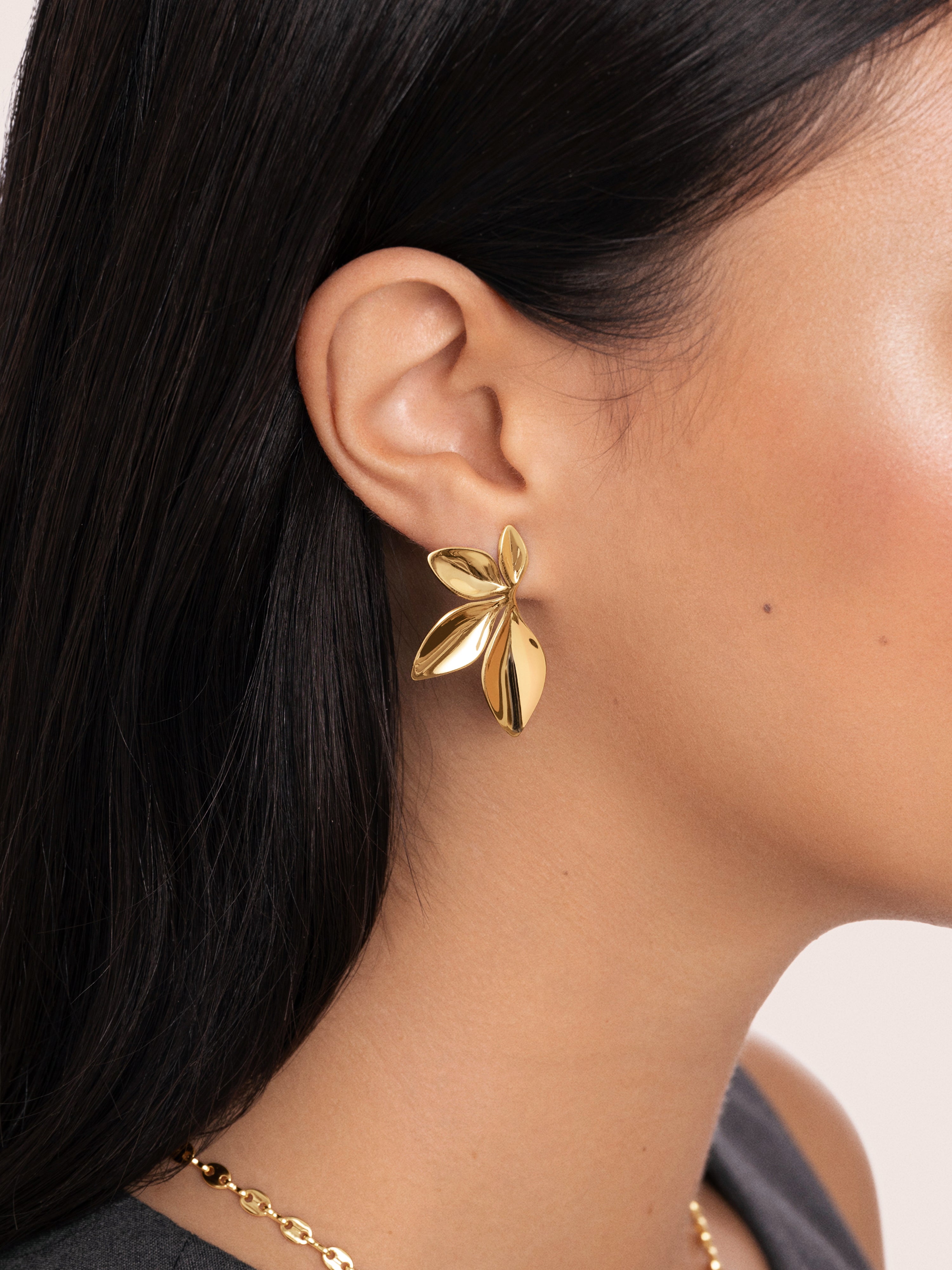 Camila Stainless Steel Gold Earrings