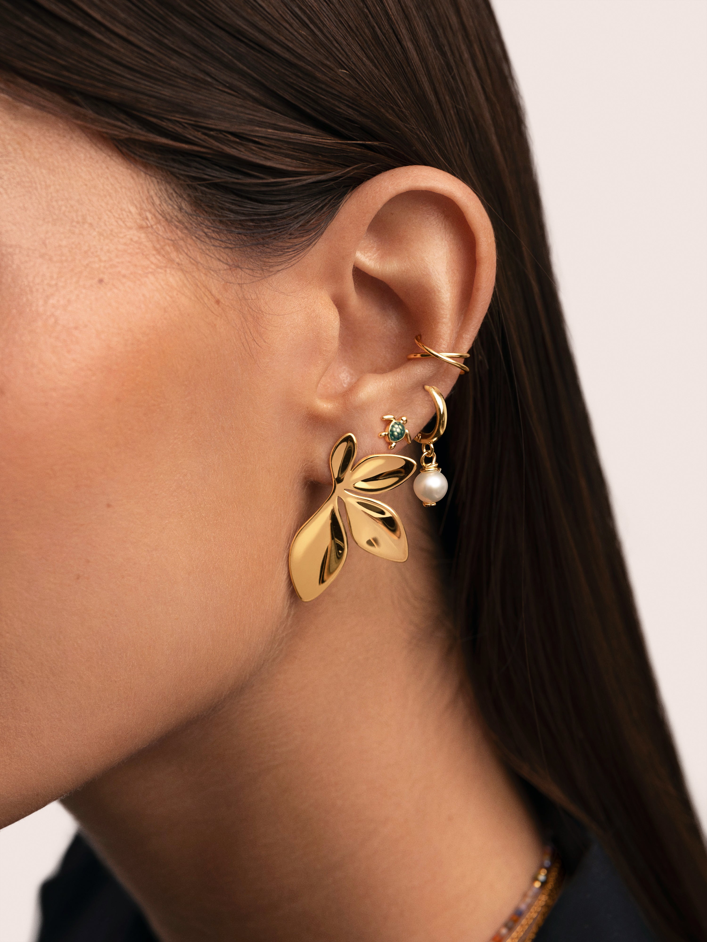 Turtle Gold Single Earring