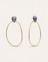 Pendientes Catalina Oval Acero Baño Oro