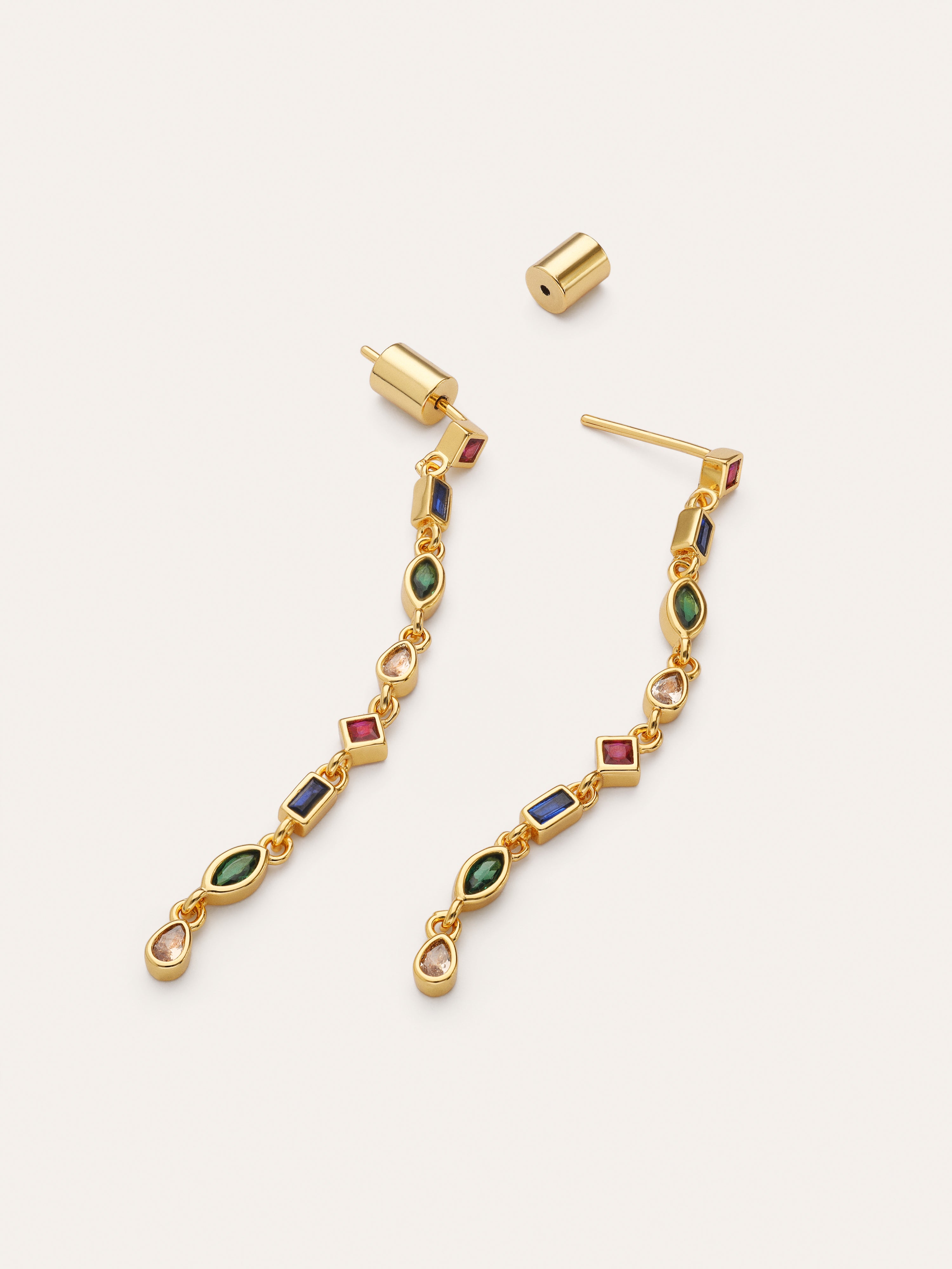 Boucles d'oreilles Cascade Colors Plaqué Or