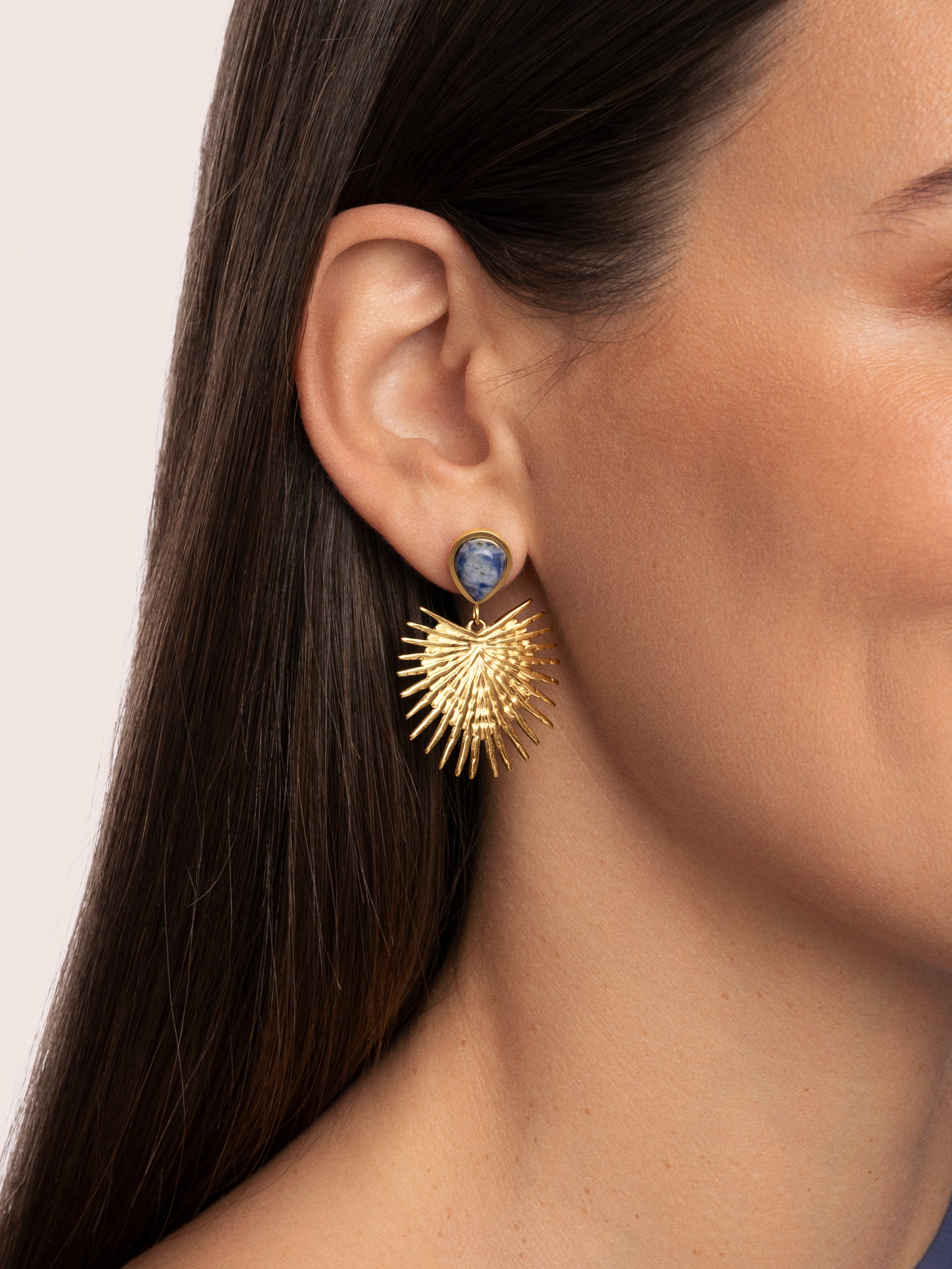 Pendientes Catalina Acero Baño Oro