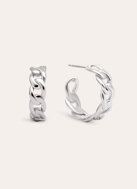 Chunky Link Stainless Steel Earrings