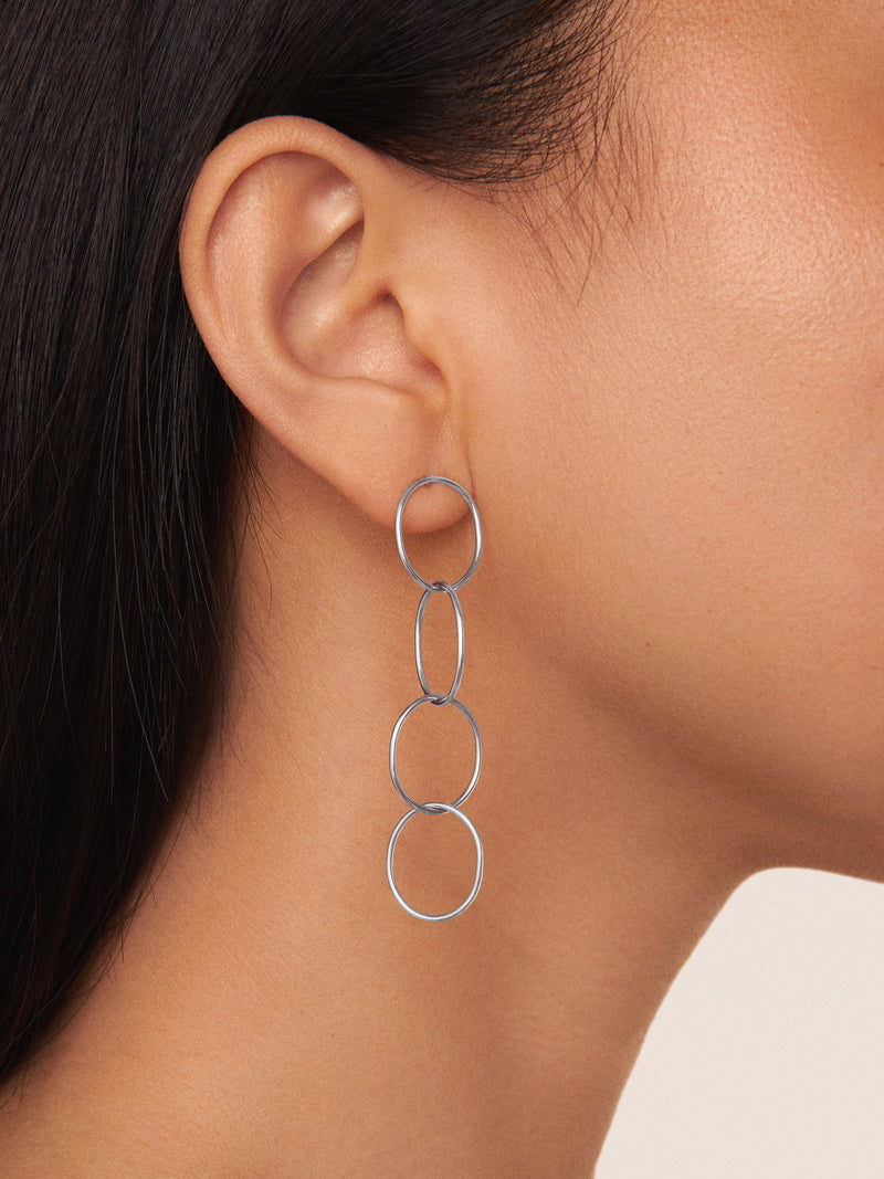 Boucles d'oreilles Cercles & Cercles Acier