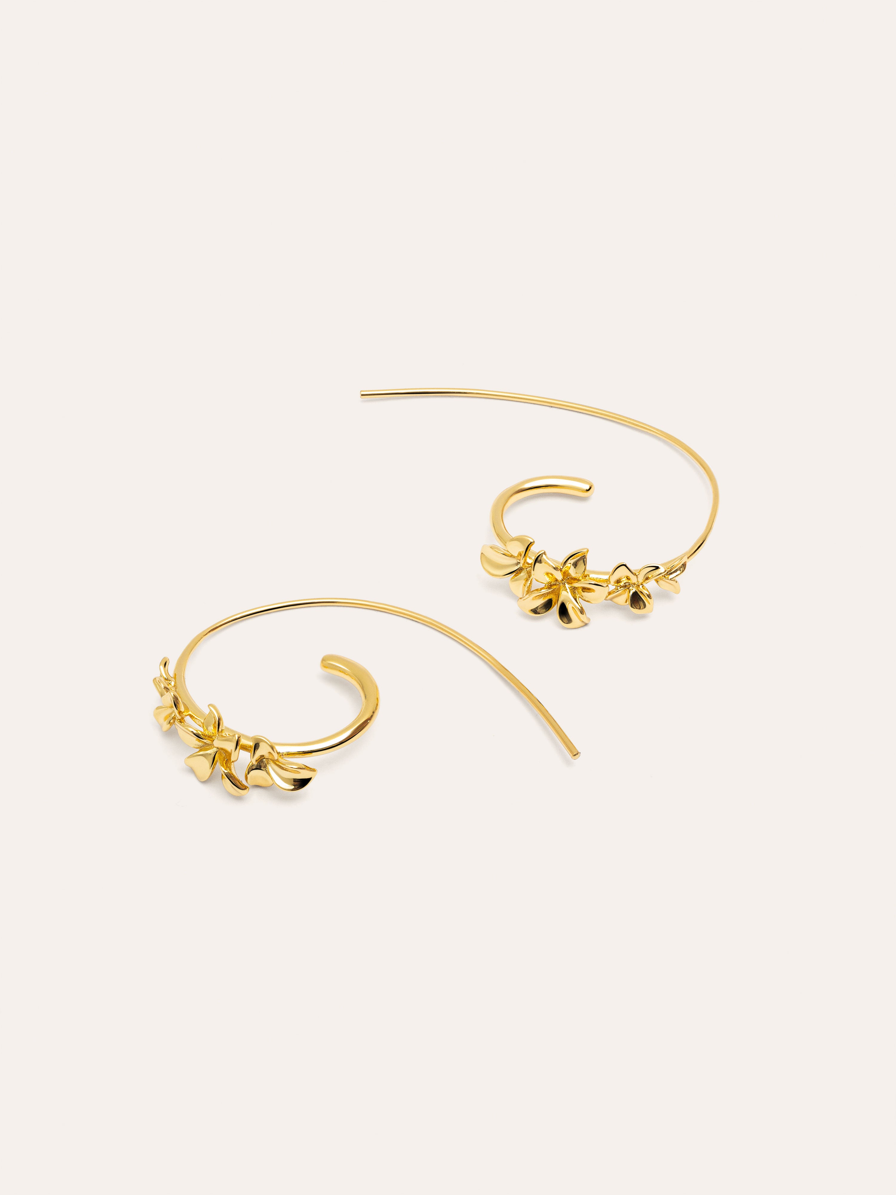 Pendientes Gladiolo Baño Oro