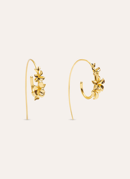 Pendientes Gladiolo Baño Oro