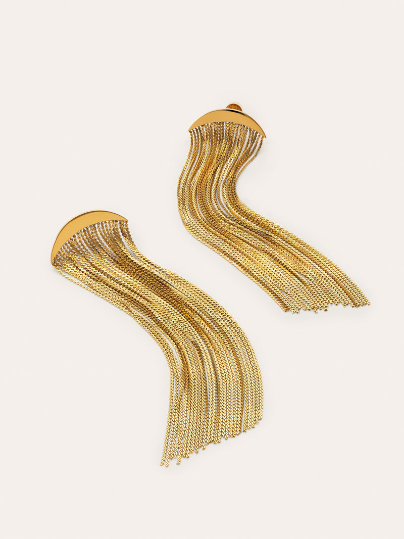 Pendientes Cleopatra Acero Baño Oro