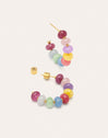Pendientes Color Stones Acero Baño Oro