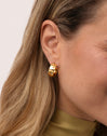 Pendientes Aro Curve Rainbow Acero Baño Oro