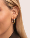 Boucle D’oreille à L’unité Créole Cleo S Plaqué Or