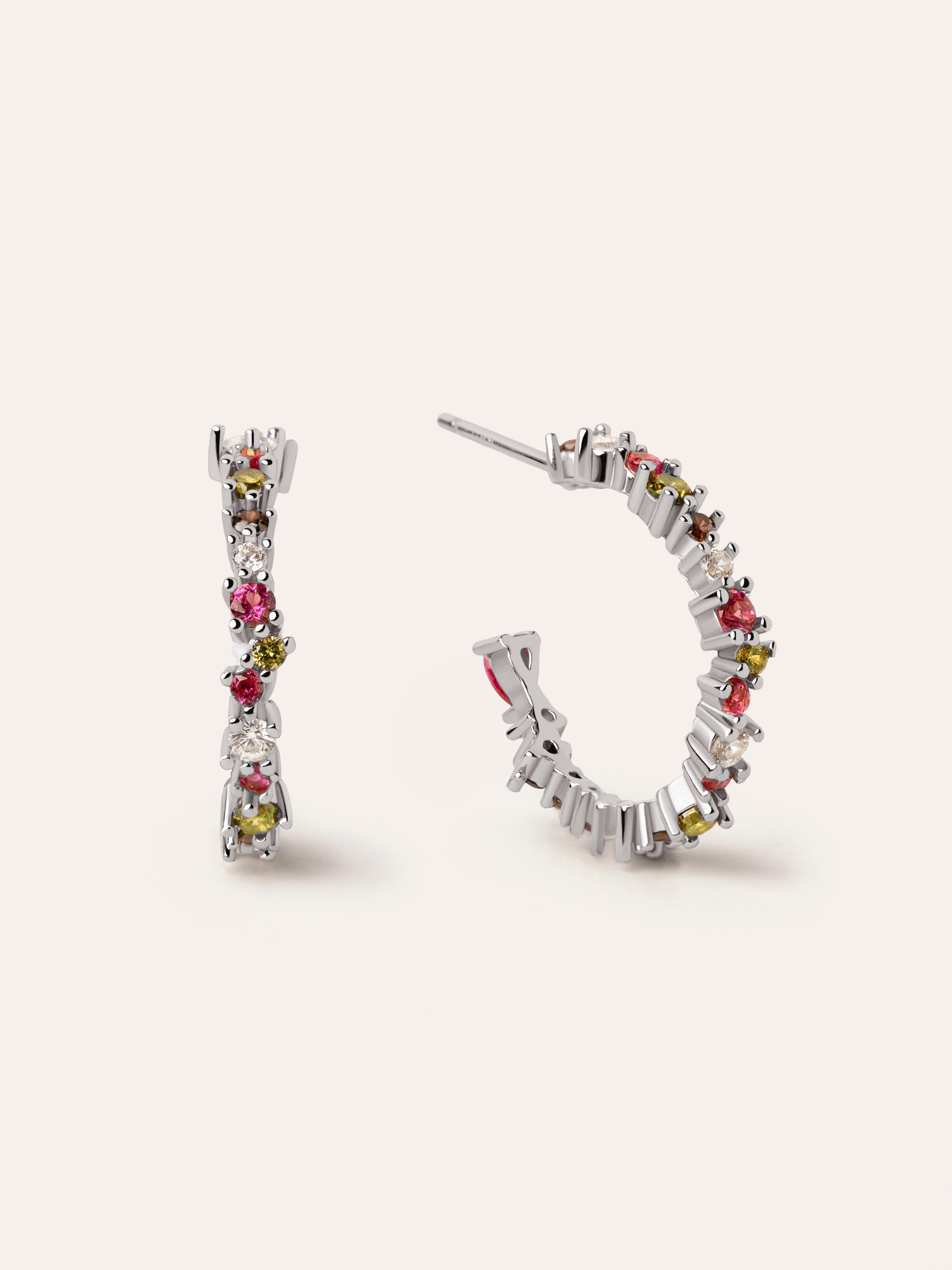 Boucles d'oreilles Créoles Estellar Colors