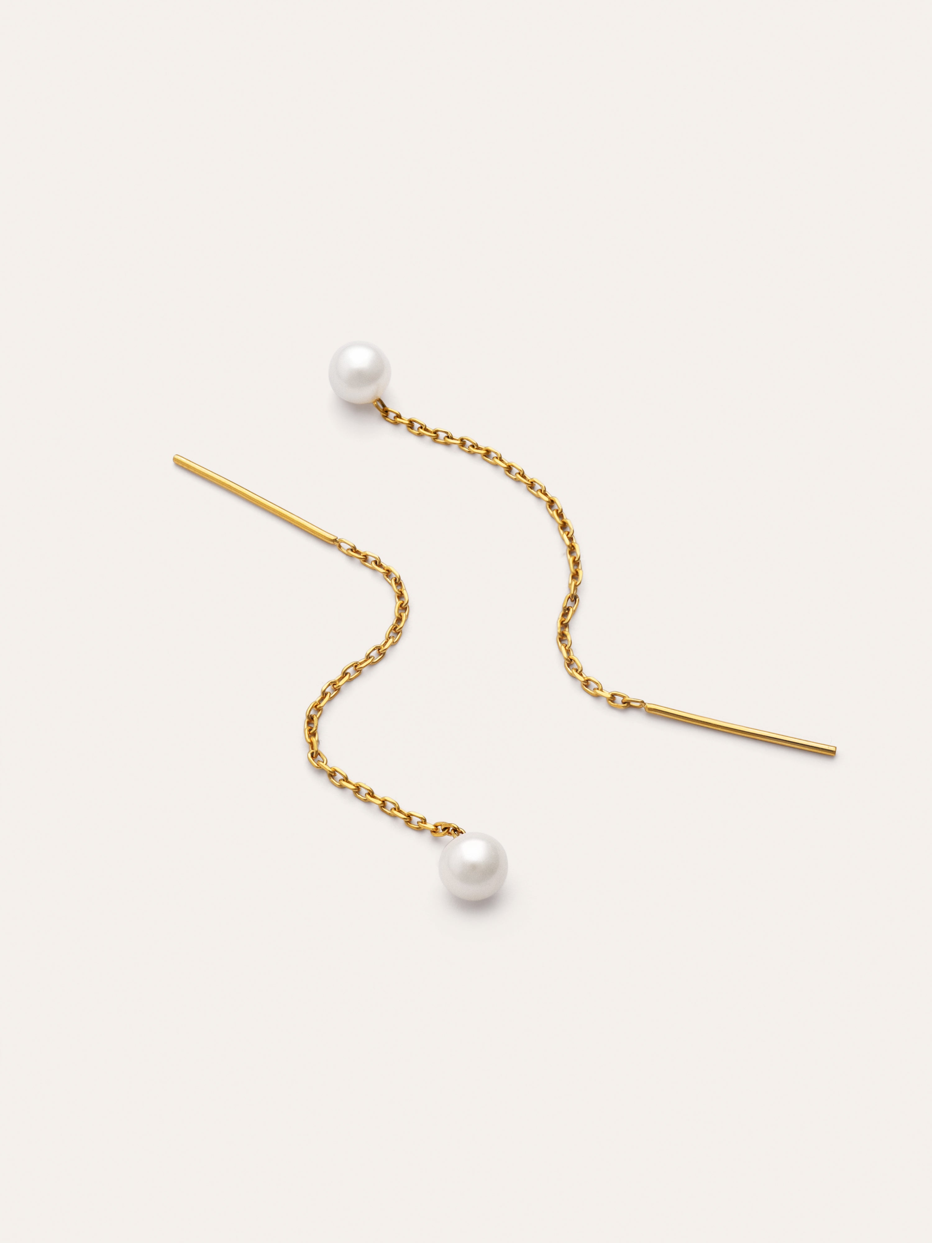 Brincos Falling Pearl Aço Banhado a Ouro
