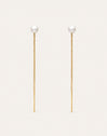 Brincos Falling Pearl Aço Banhado a Ouro
