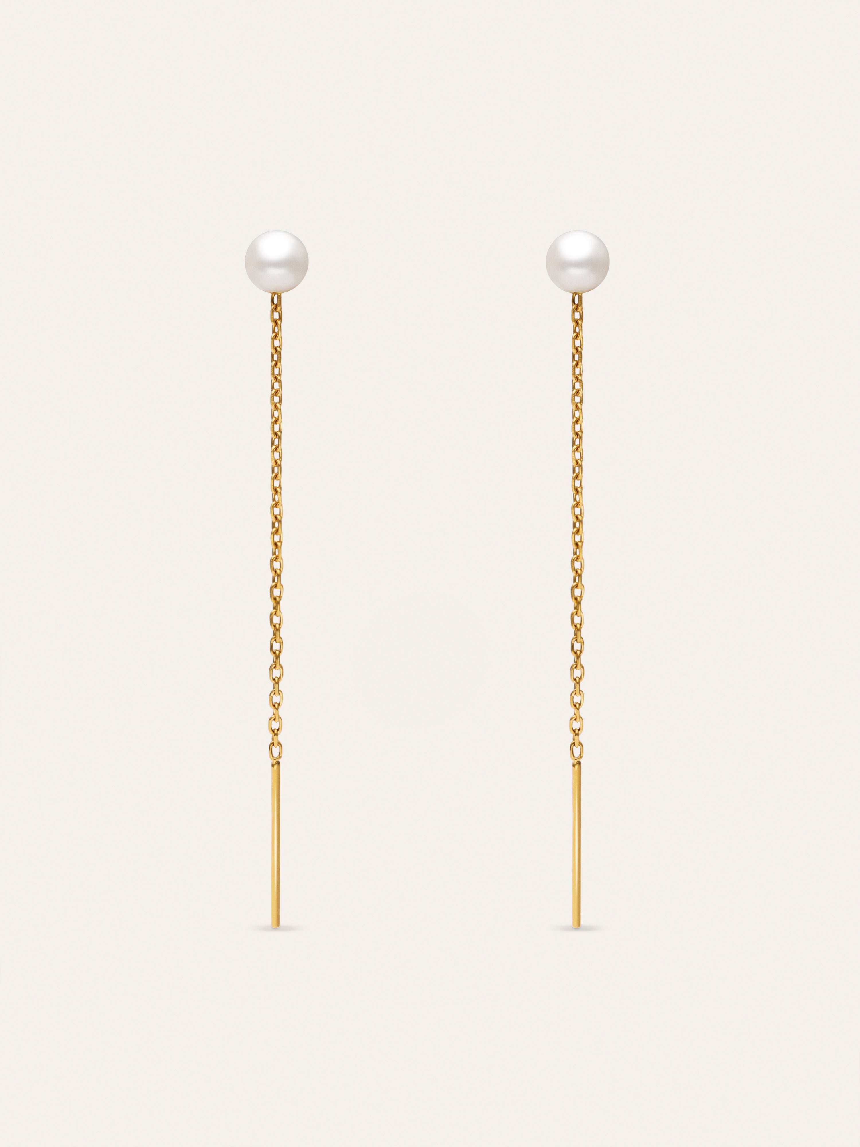Brincos Falling Pearl Aço Banhado a Ouro