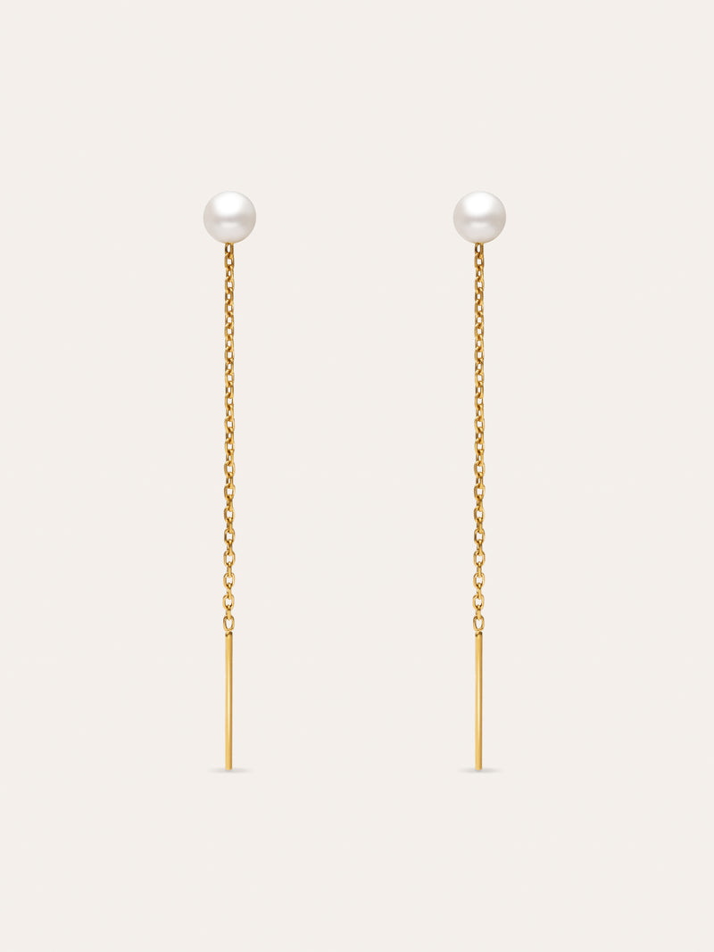 Brincos Falling Pearl Aço Banhado a Ouro
