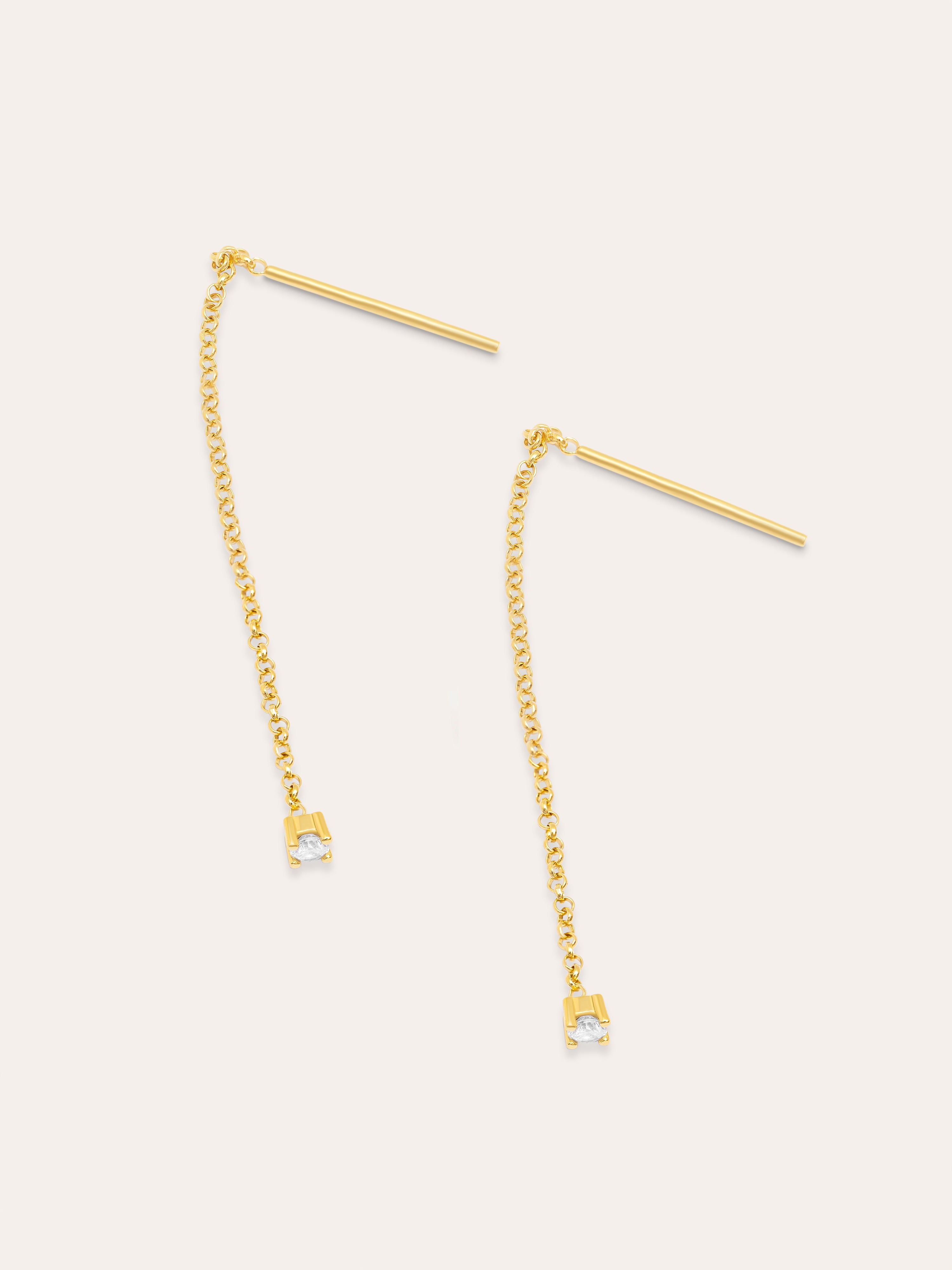 Pendientes Falling Spark Plata Baño Oro