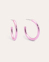 Pendientes Aro Funk Pink Acero