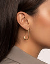 Boucles d'oreilles Goutte Arche Acier Plaqué Or